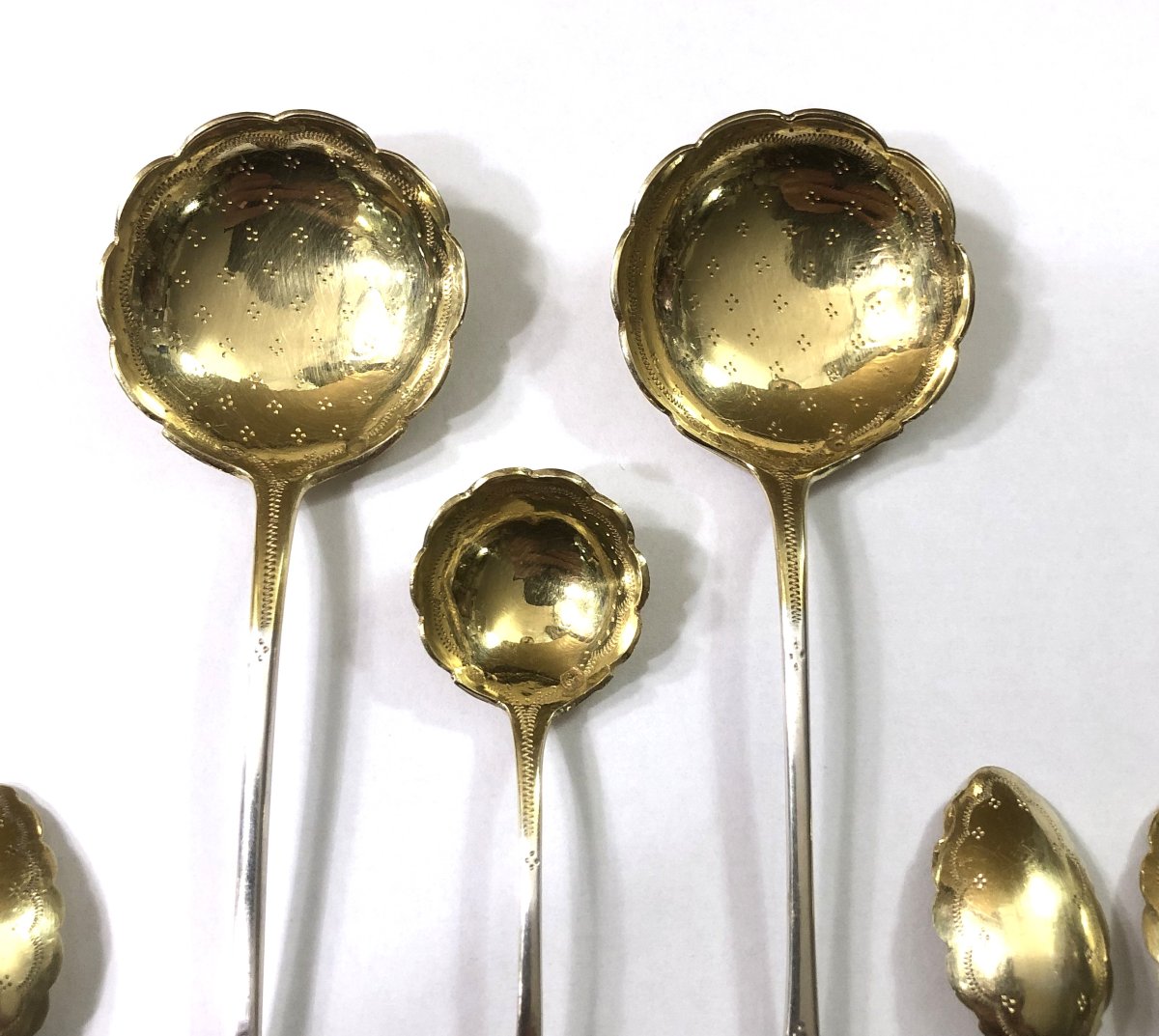 service à condiments et à confiture / couverts en argent massif MINERVE-photo-3