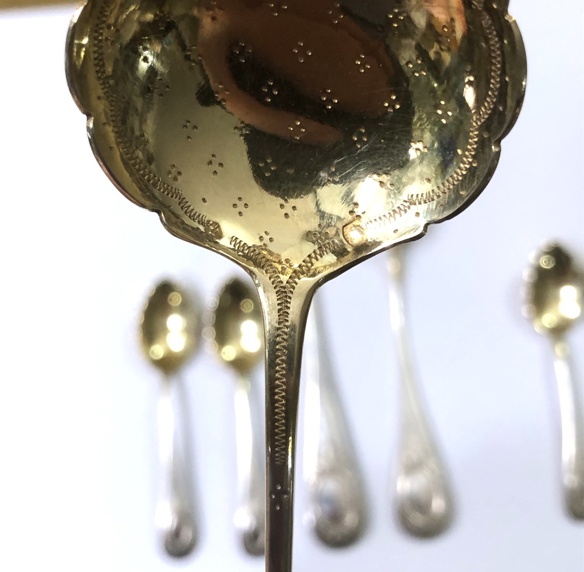 service à condiments et à confiture / couverts en argent massif MINERVE-photo-4