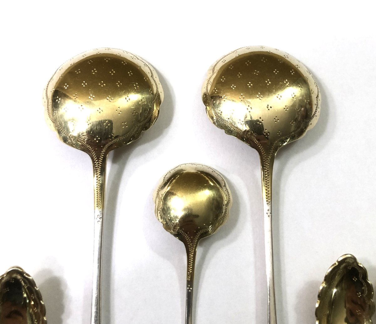 service à condiments et à confiture / couverts en argent massif MINERVE-photo-3