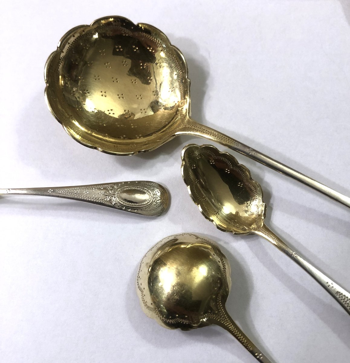 service à condiments et à confiture / couverts en argent massif MINERVE-photo-5