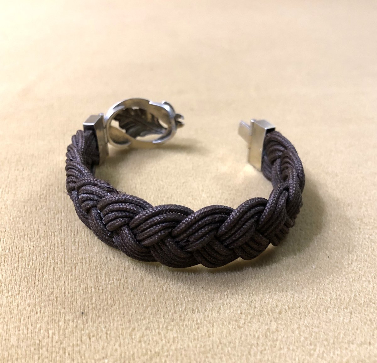 "sentimental" Bracelet / Mourning Jewelry In Braided Hair And Sterling Silver - Late 19th Century-photo-4