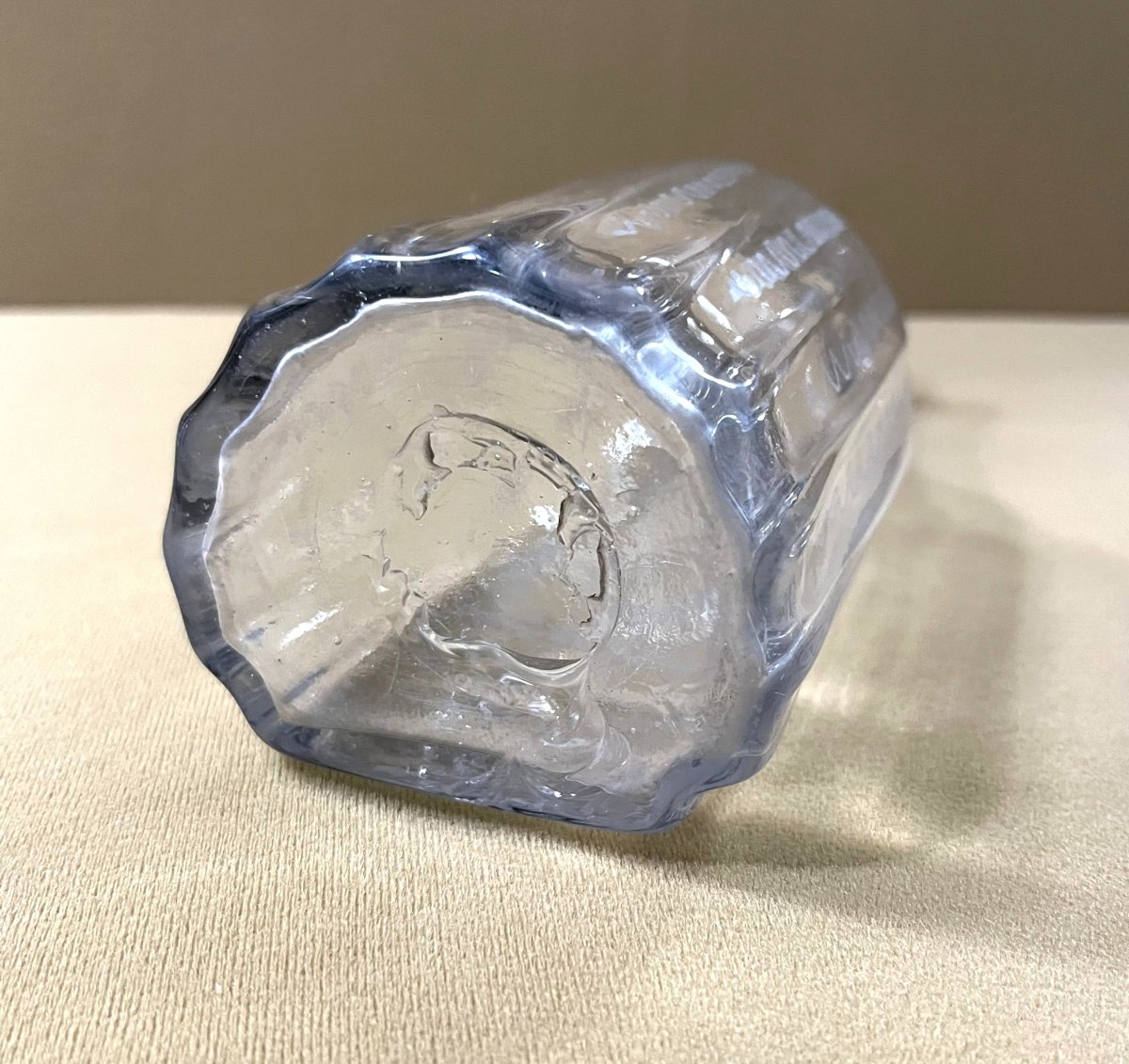 Antique Blown Glass Baptismal Bottle From Flühli (switzerland) Dated 1829-photo-3