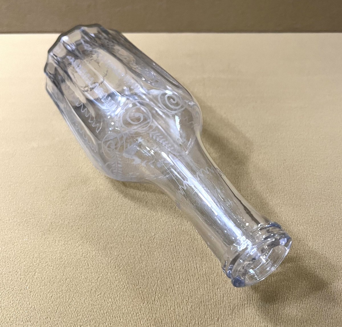 Antique Blown Glass Baptismal Bottle From Flühli (switzerland) Dated 1829-photo-5
