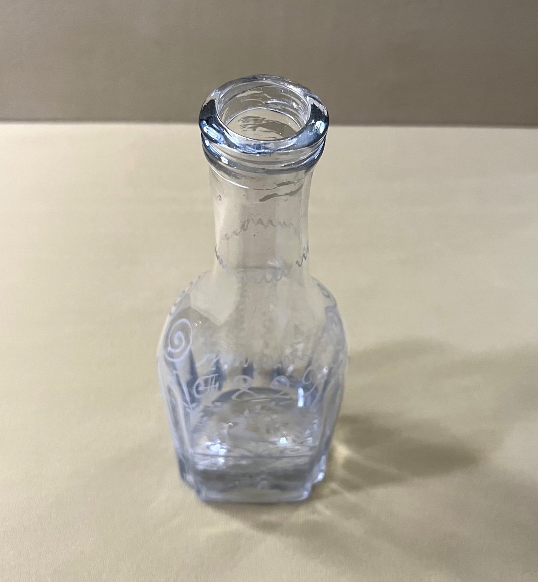 Antique Blown Glass Baptismal Bottle From Flühli (switzerland) Dated 1829-photo-7