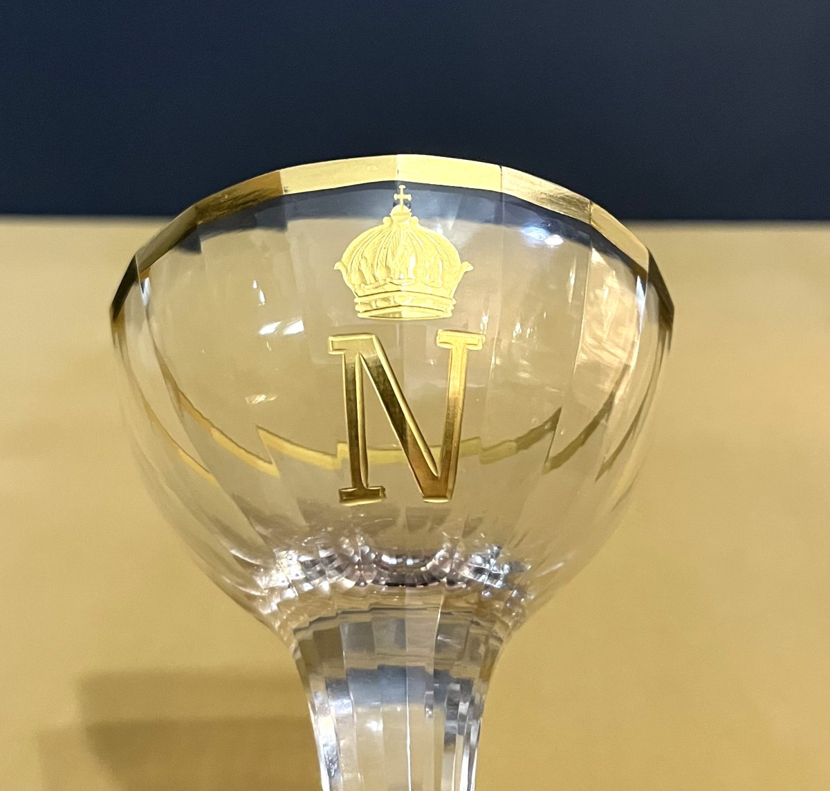 Crystal Champagne Glass From The Service Of Emperor Napoleon III-photo-1