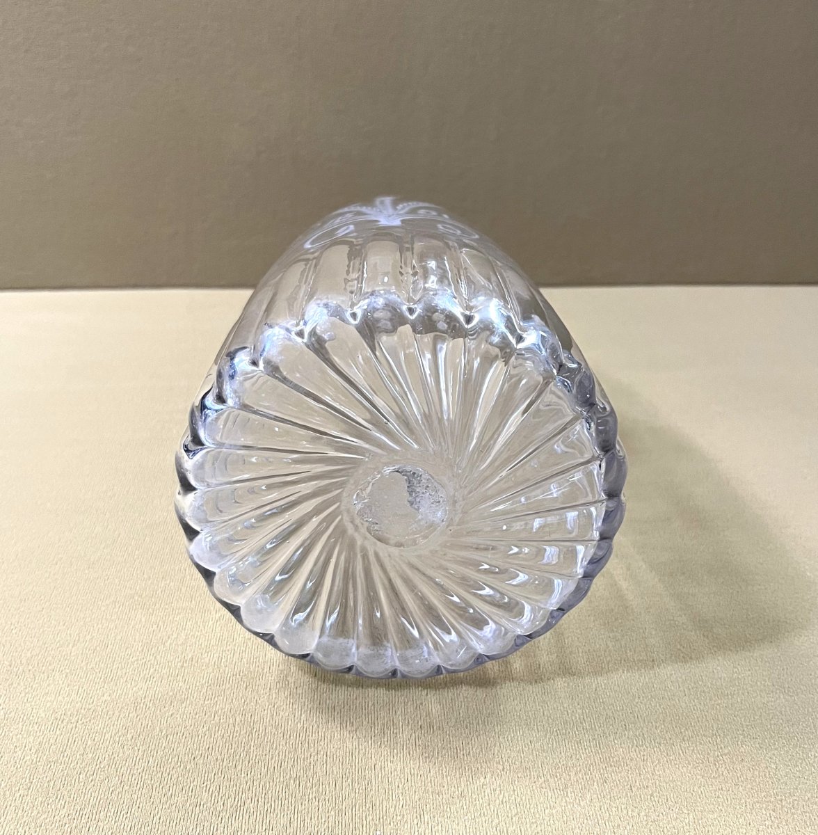 ancienne bouteille de mariage en verre soufflé de Flühli (Suisse) daté 1851-photo-6