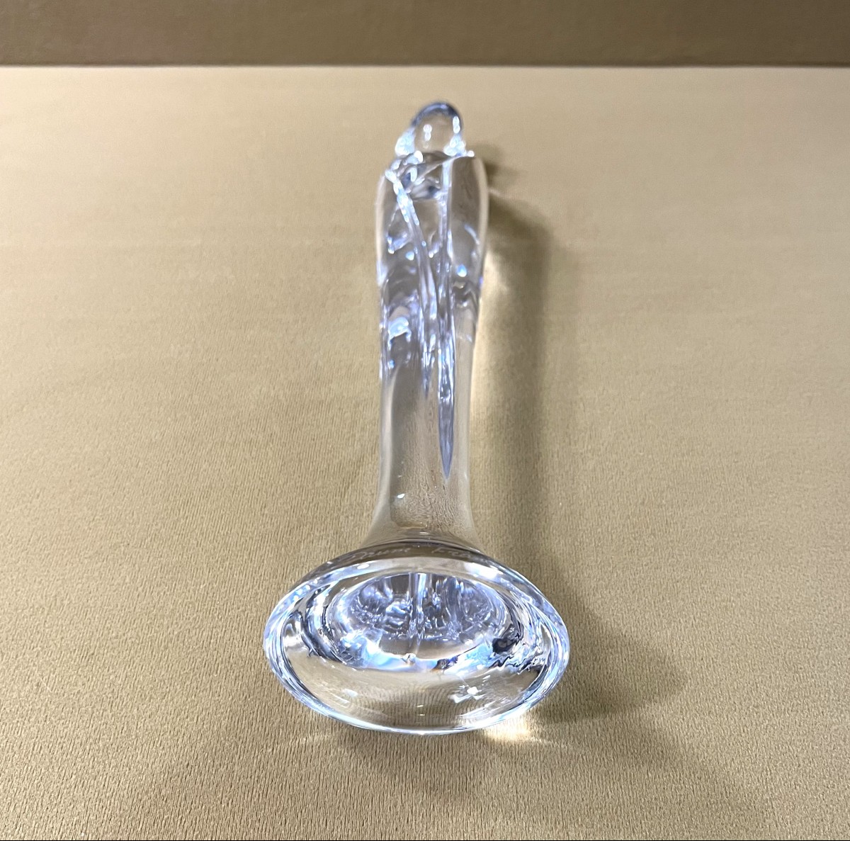 sculpture / statue de la Vierge à l'enfant en cristal signé DAUM France-photo-3