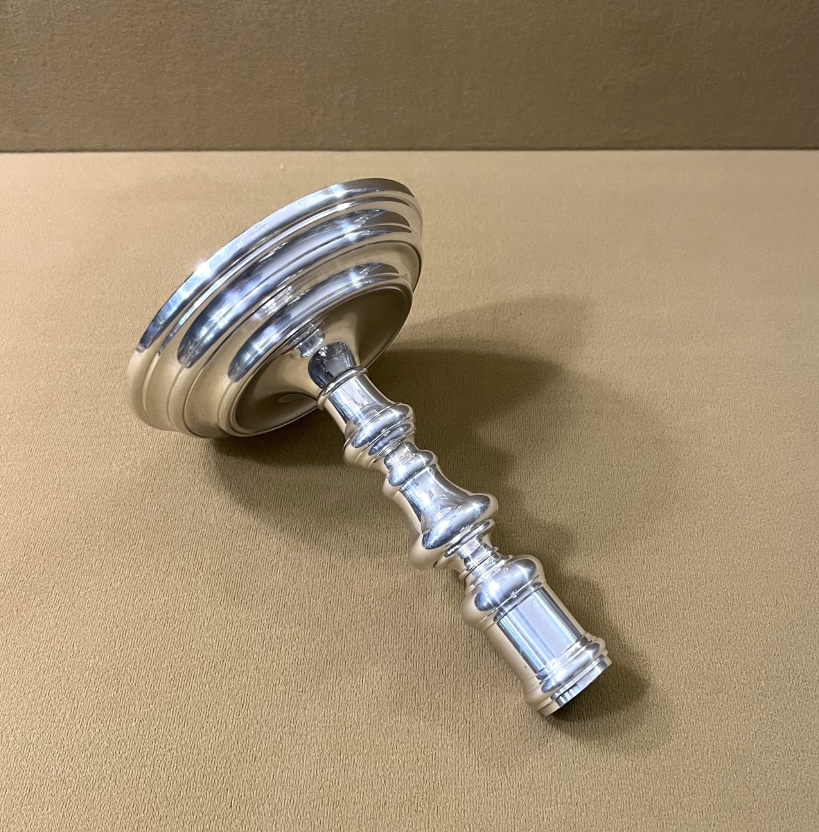 Christofle Silver-plated Metal Candlestick/torch, Albi Model -photo-4