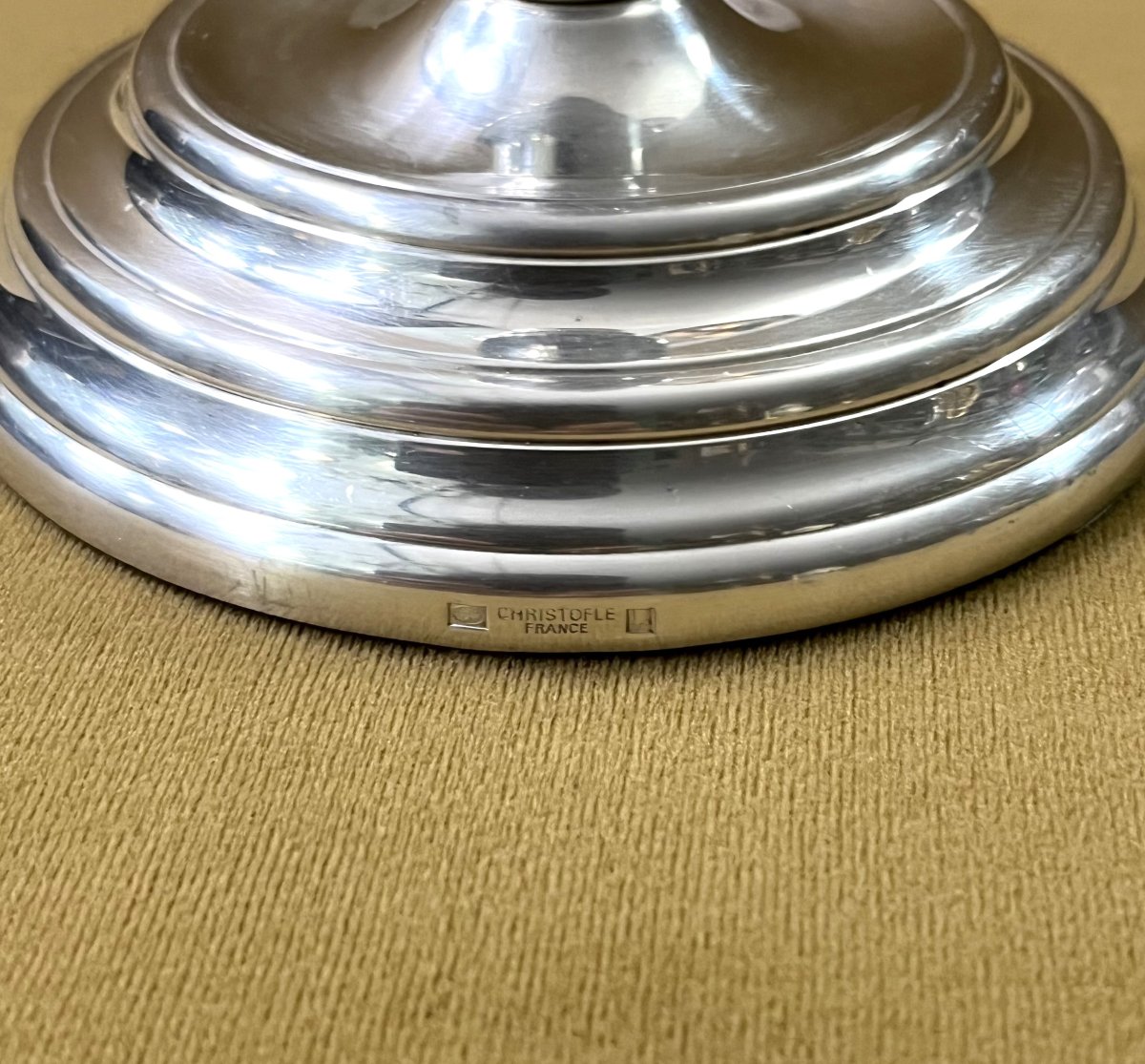 Christofle Silver-plated Metal Candlestick/torch, Albi Model-photo-3