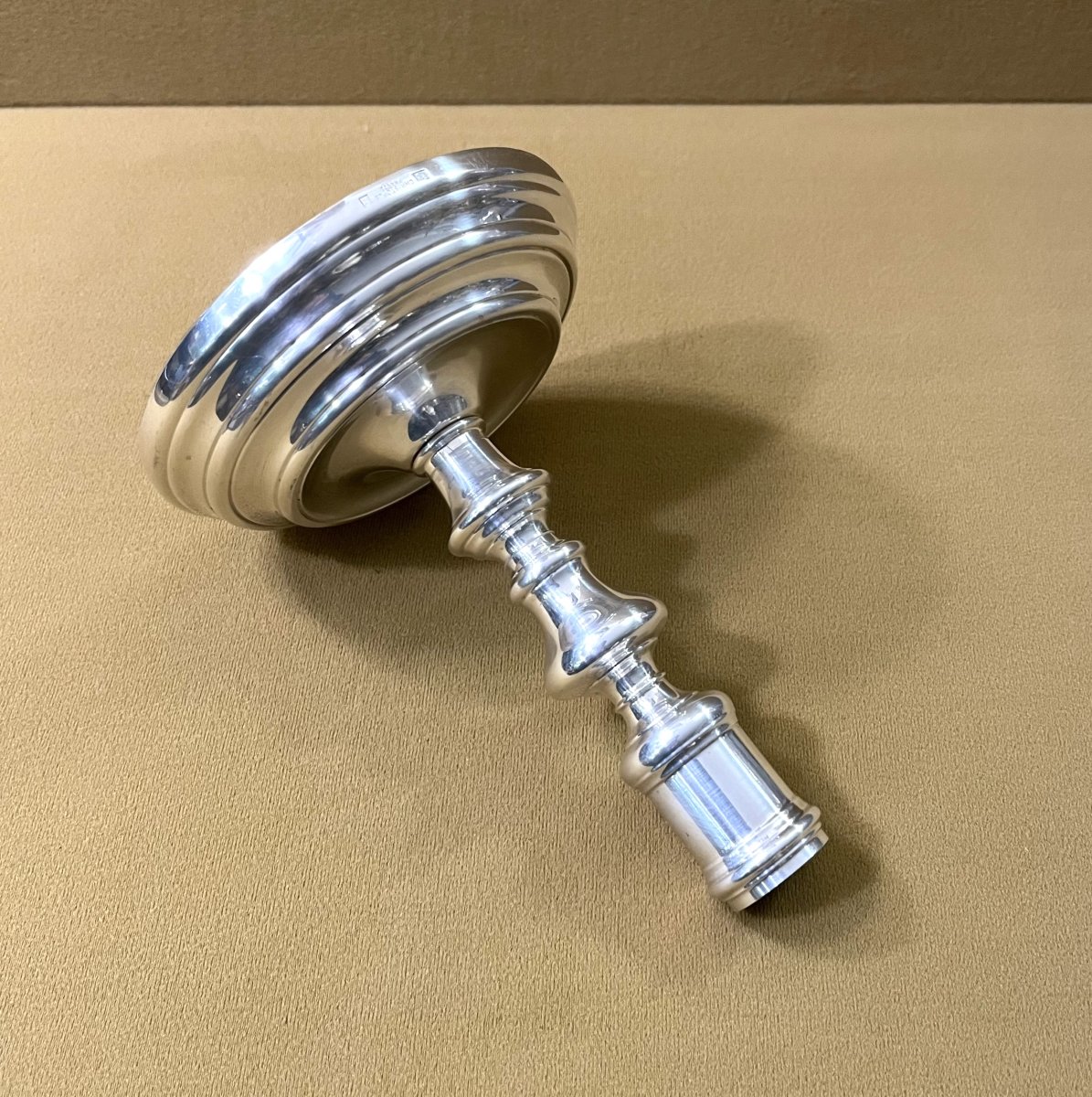 Christofle Silver-plated Metal Candlestick/torch, Albi Model-photo-4