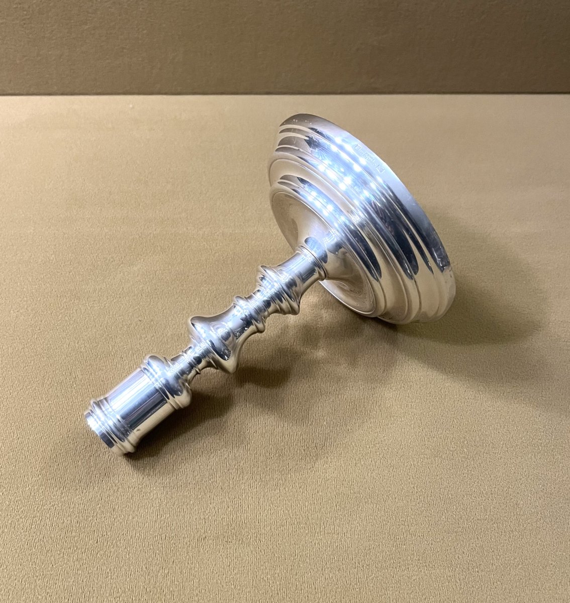 Christofle Silver-plated Metal Candlestick/torch, Albi Model-photo-1