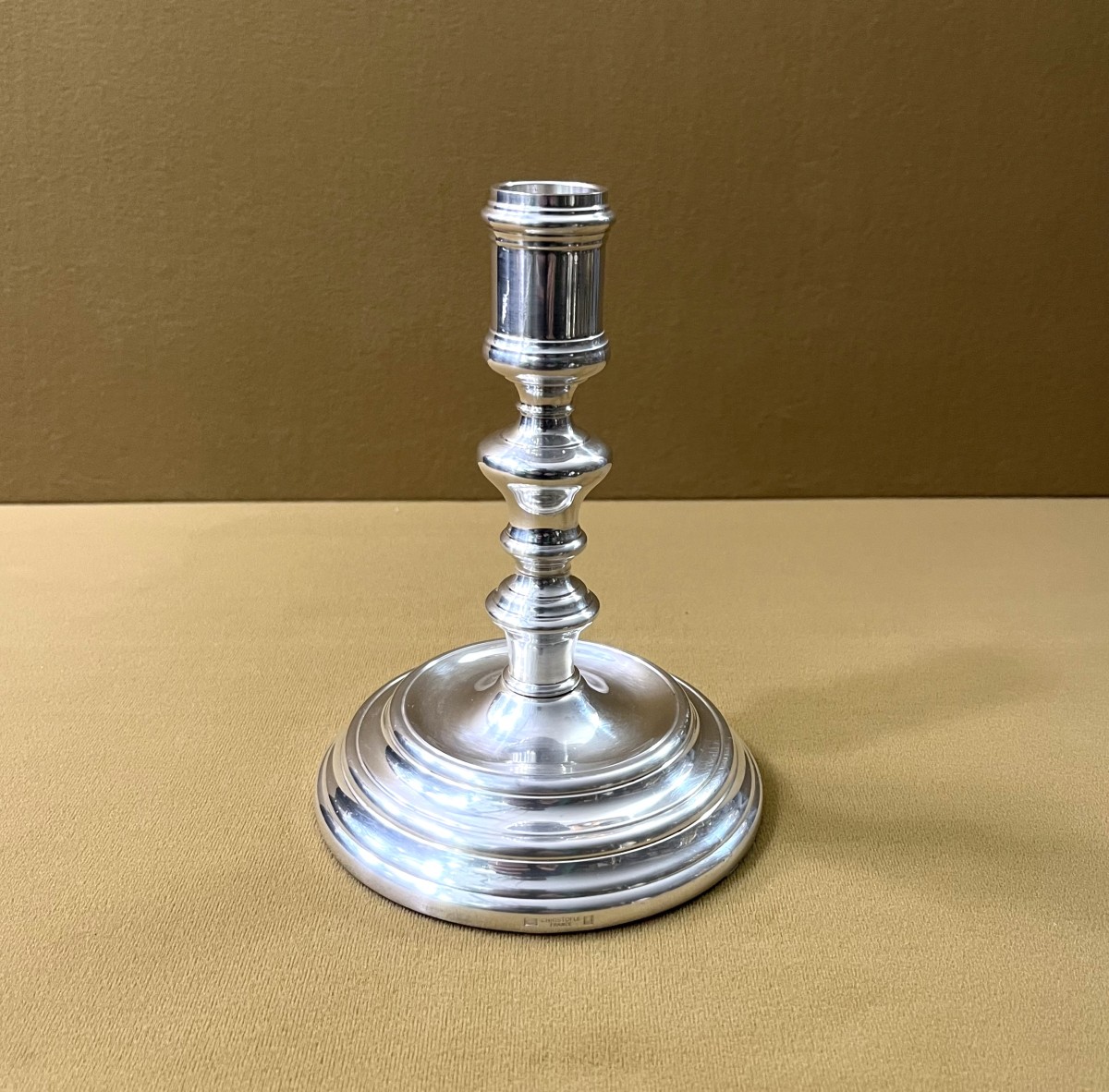 Christofle Silver-plated Metal Candlestick/torch, Albi Model
