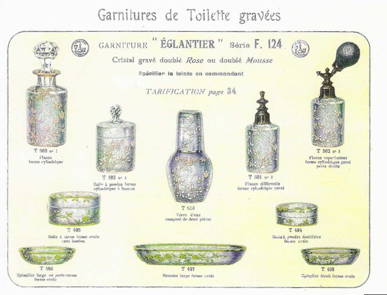 Baccarat - Acid-etched Crystal Powder Box, Eglantier Pattern-photo-7