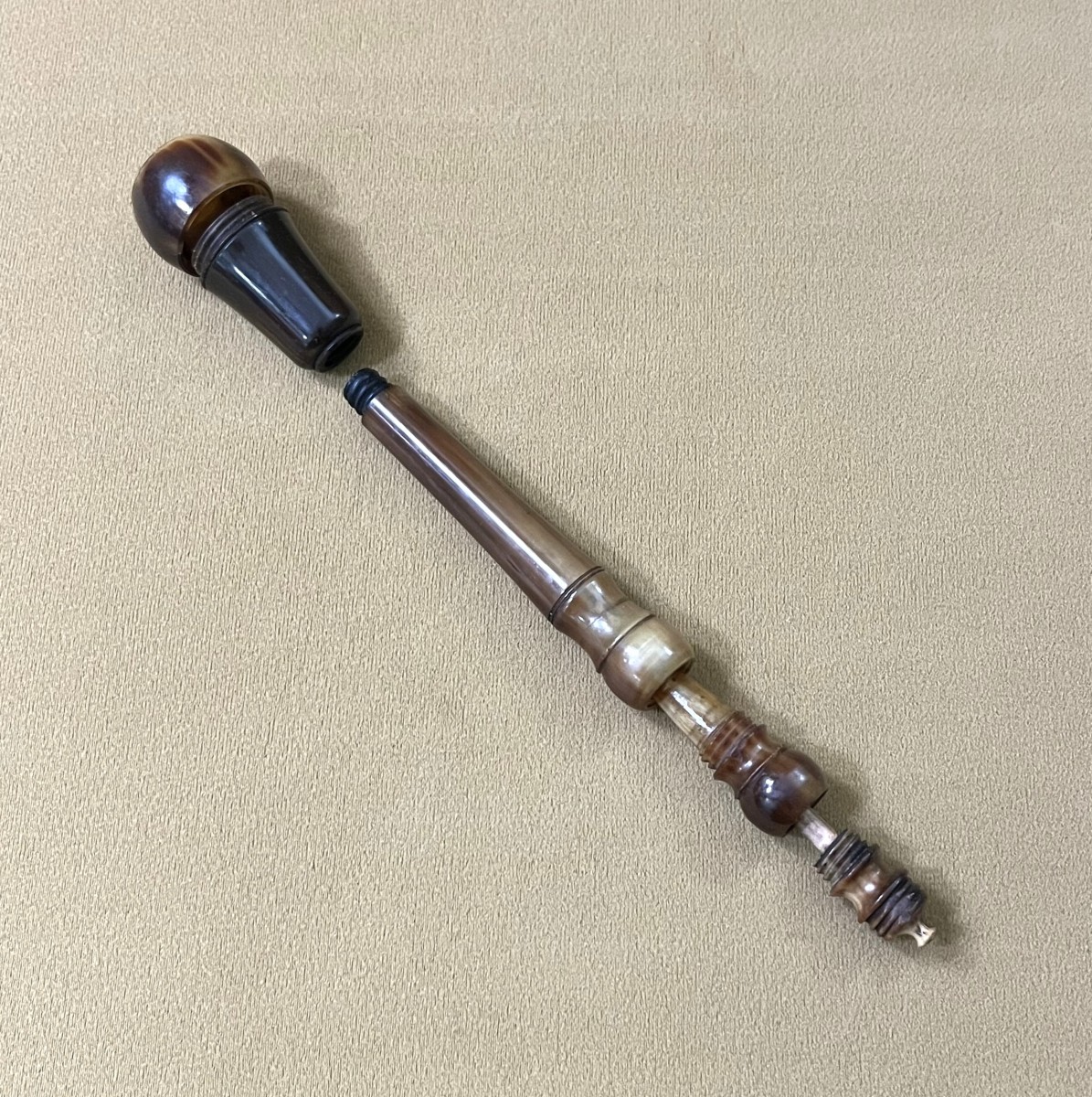 Antique "baradelle" Or Travel Writing Set Made Of Horn, Late 18th Century-photo-3