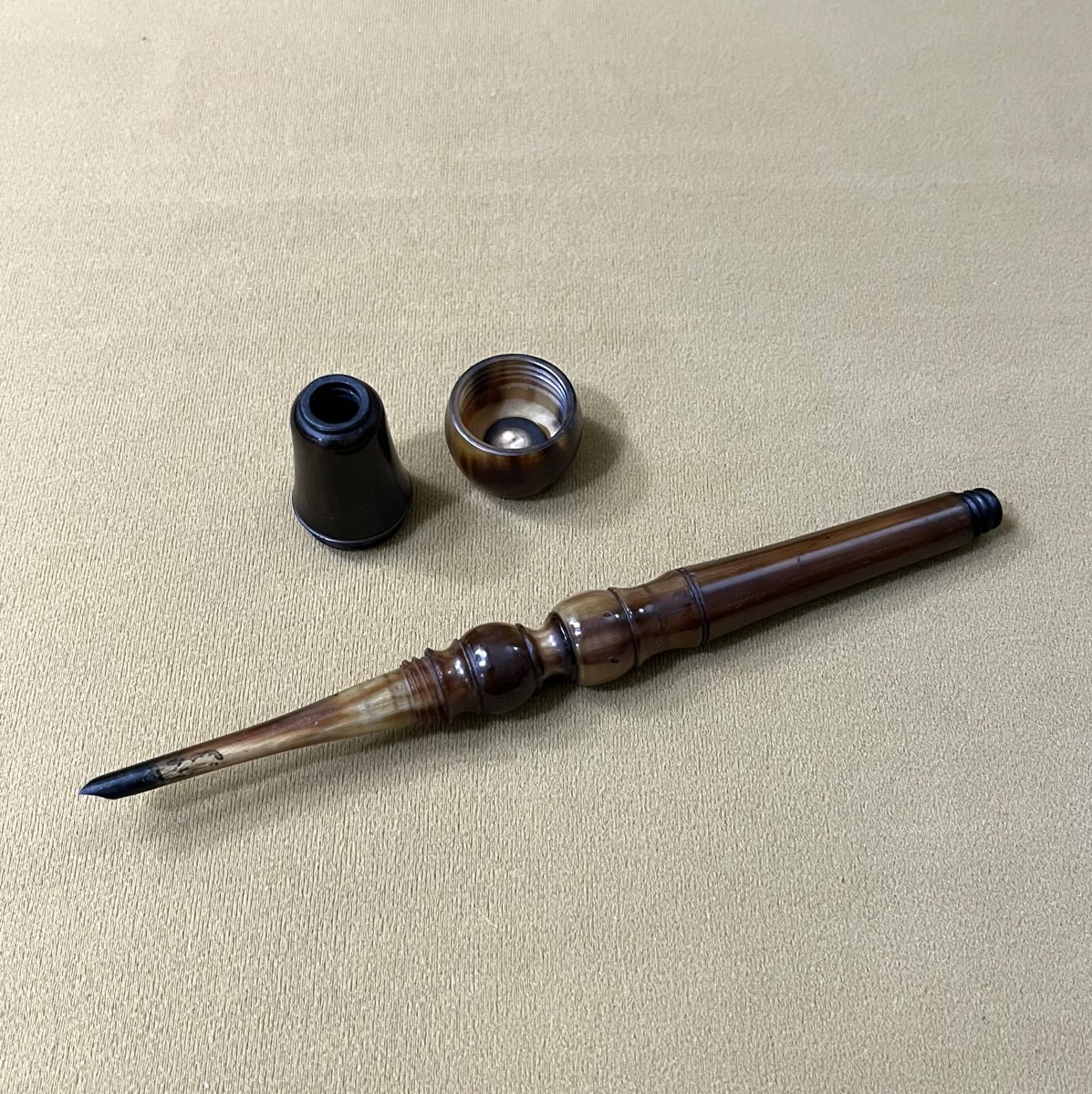 Antique "baradelle" Or Travel Writing Set Made Of Horn, Late 18th Century-photo-4