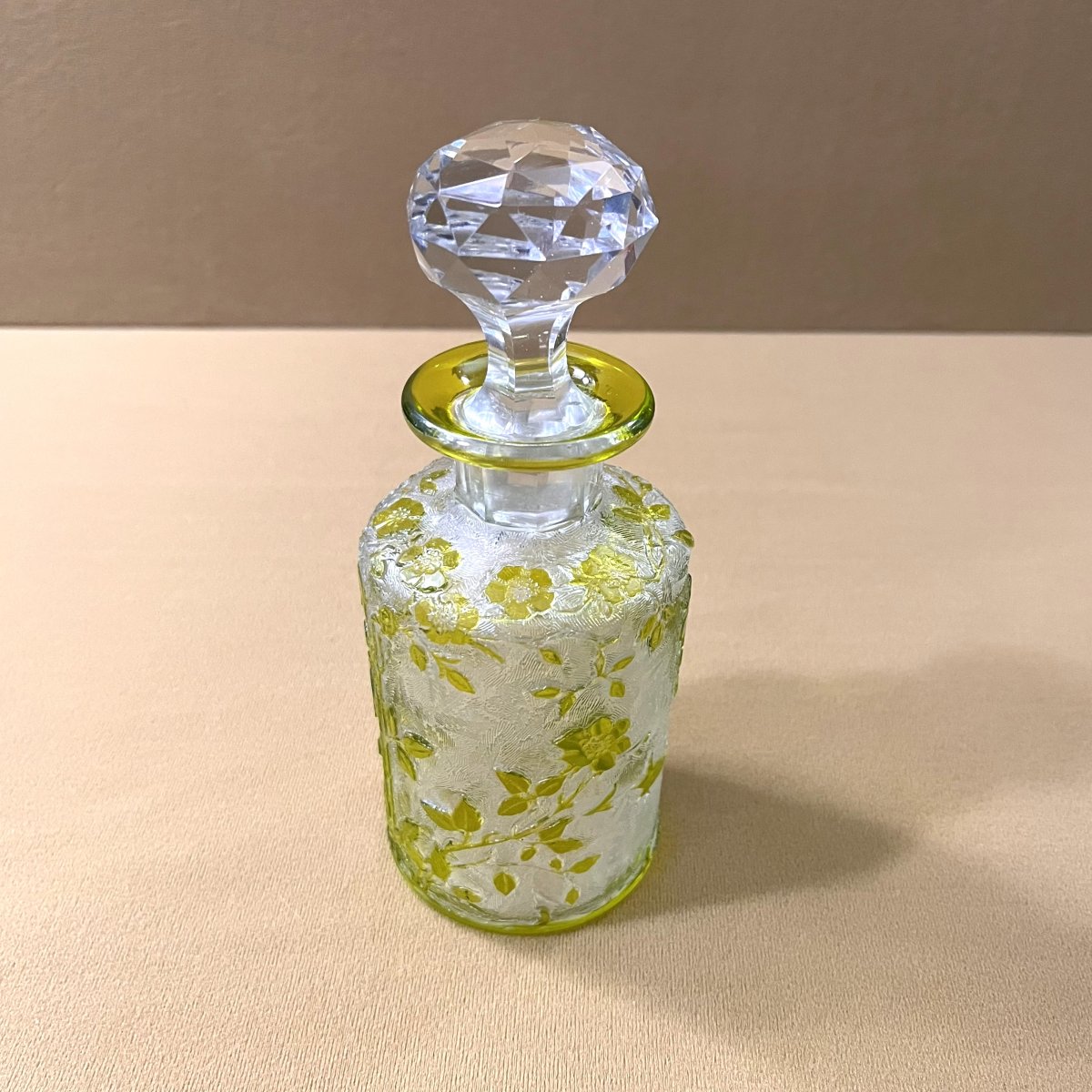 Baccarat - Antique Acid-etched Crystal Perfume Bottle, Eglantier Model-photo-4