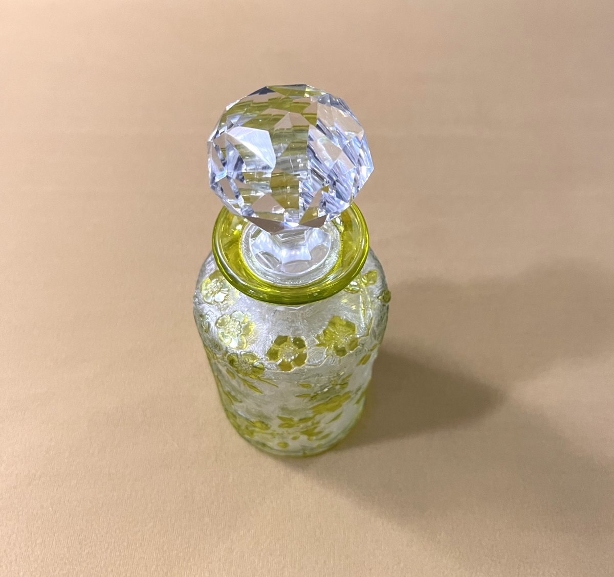 Baccarat - Antique Acid-etched Crystal Perfume Bottle, Eglantier Model-photo-1