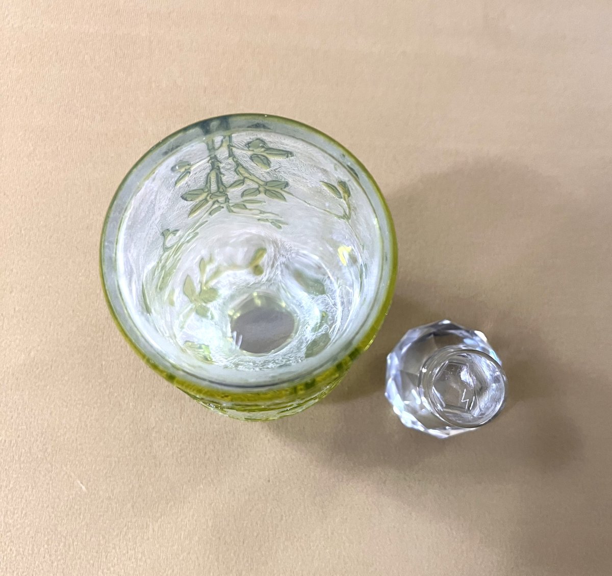 Baccarat - Antique Acid-etched Crystal Perfume Bottle, Eglantier Model-photo-7