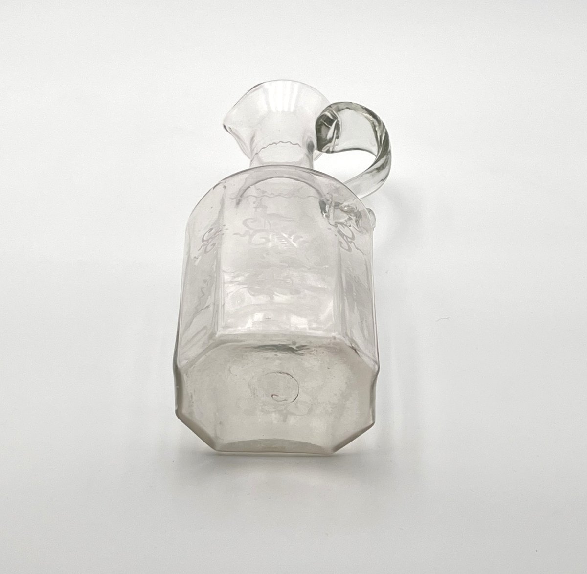 ancienne verseuse / pichet en verre soufflé de Flühli (Suisse), fin XVIII - début XIXème-photo-5