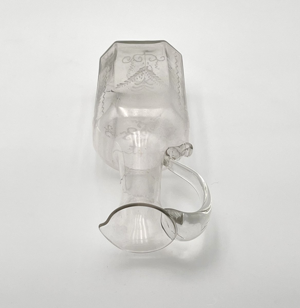 ancienne verseuse / pichet en verre soufflé de Flühli (Suisse), fin XVIII - début XIXème-photo-7