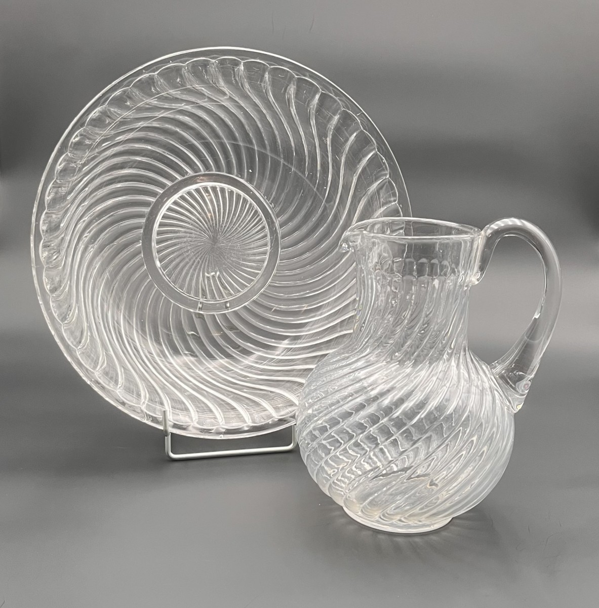 BACCARAT - ancien nécessaire de toilette en cristal, modèle BAMBOU