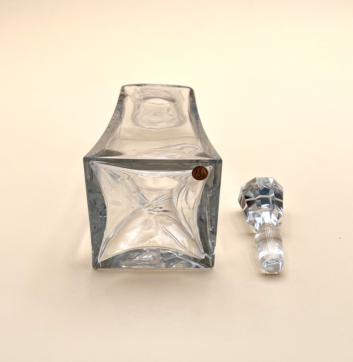 BACCARAT - carafe ancienne en cristal à décor taillé de cerises - estampillée-photo-7