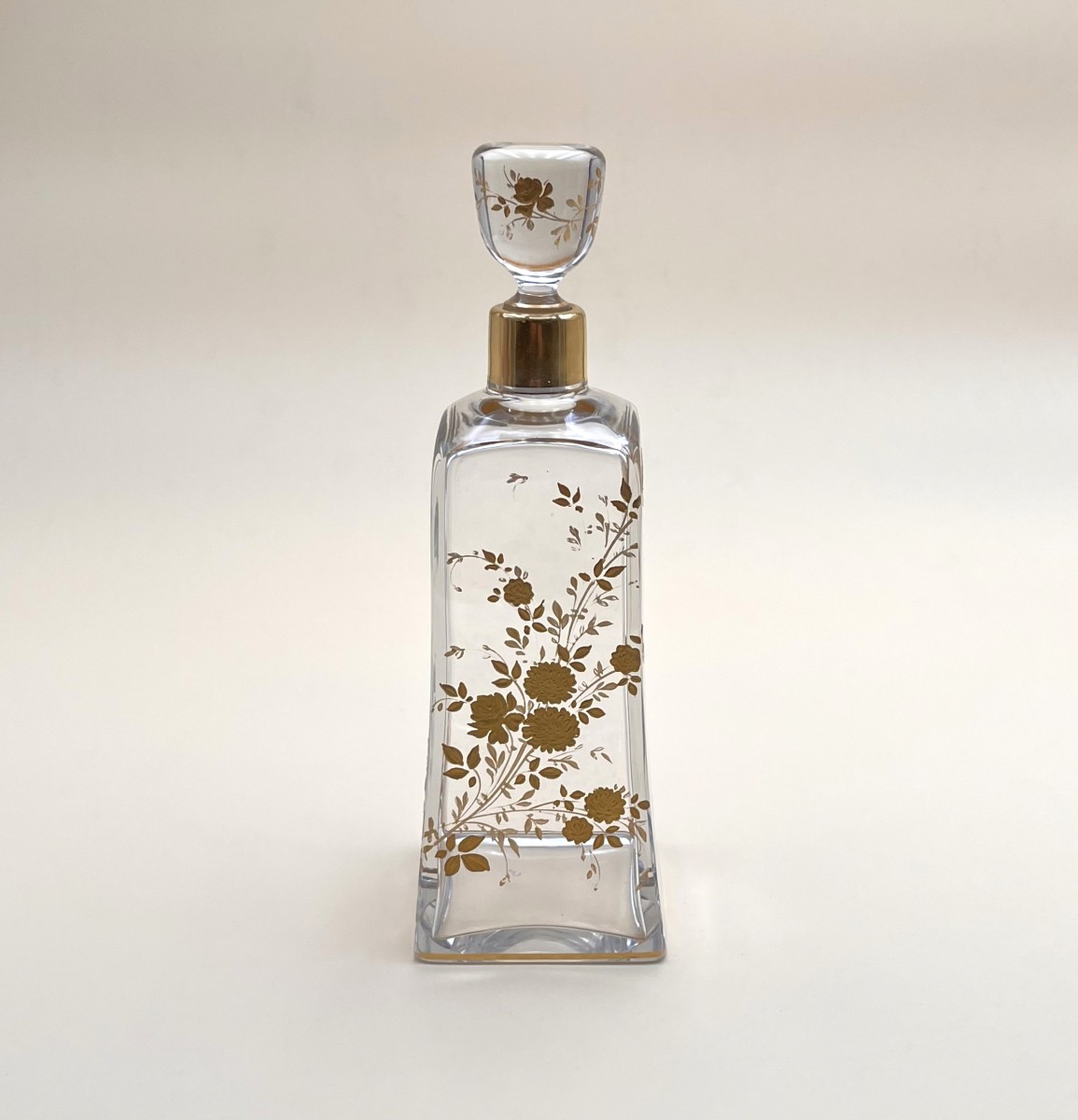 Baccarat - Antique Gold-enameled Crystal Liqueur Decanter-photo-2