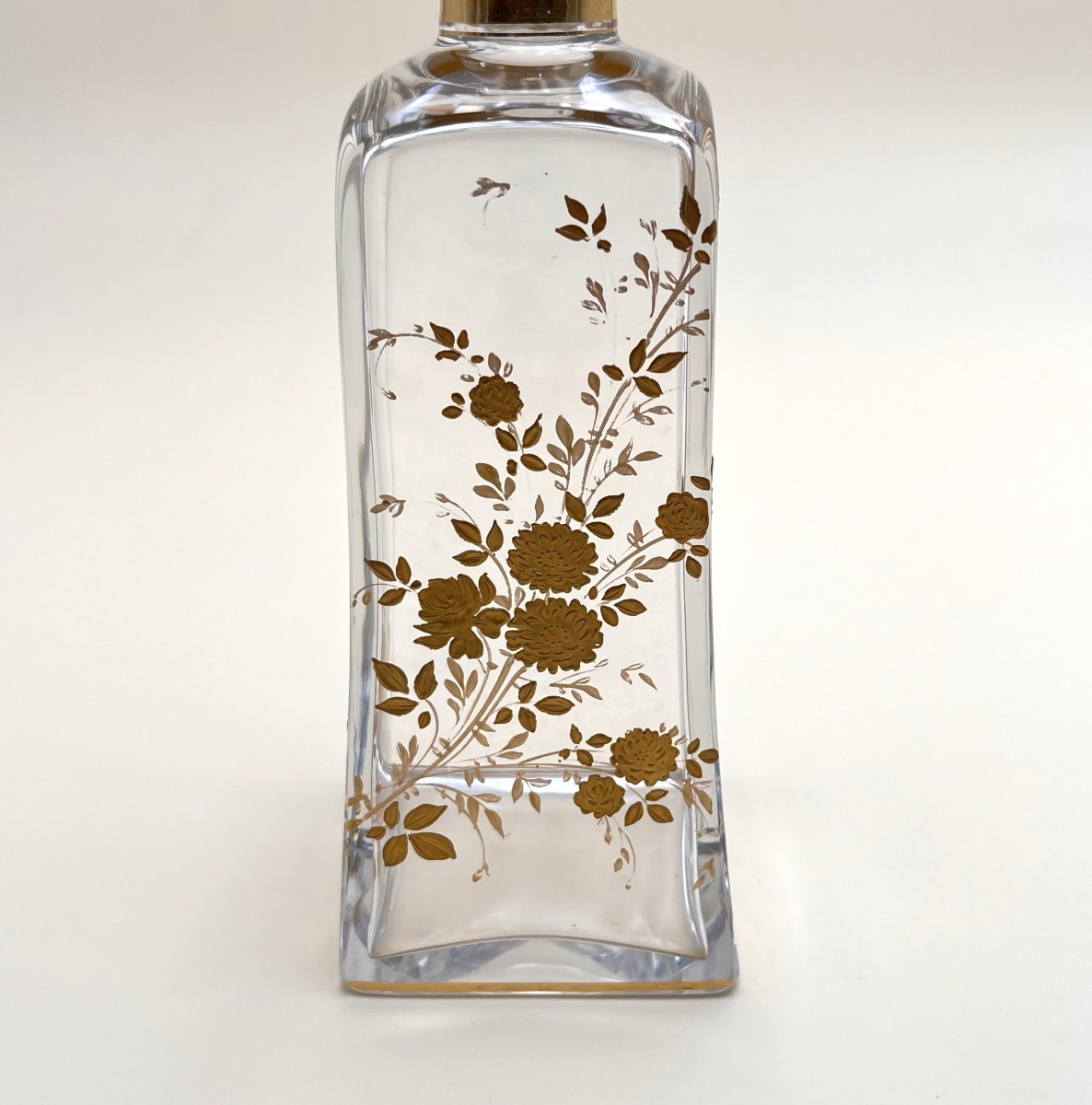 Baccarat - Antique Gold-enameled Crystal Liqueur Decanter-photo-3