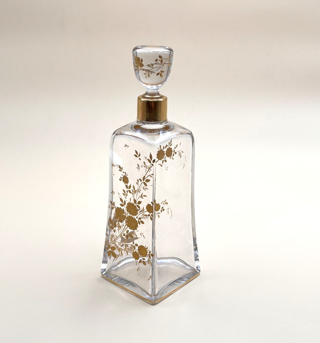 Baccarat - Antique Gold-enameled Crystal Liqueur Decanter-photo-4