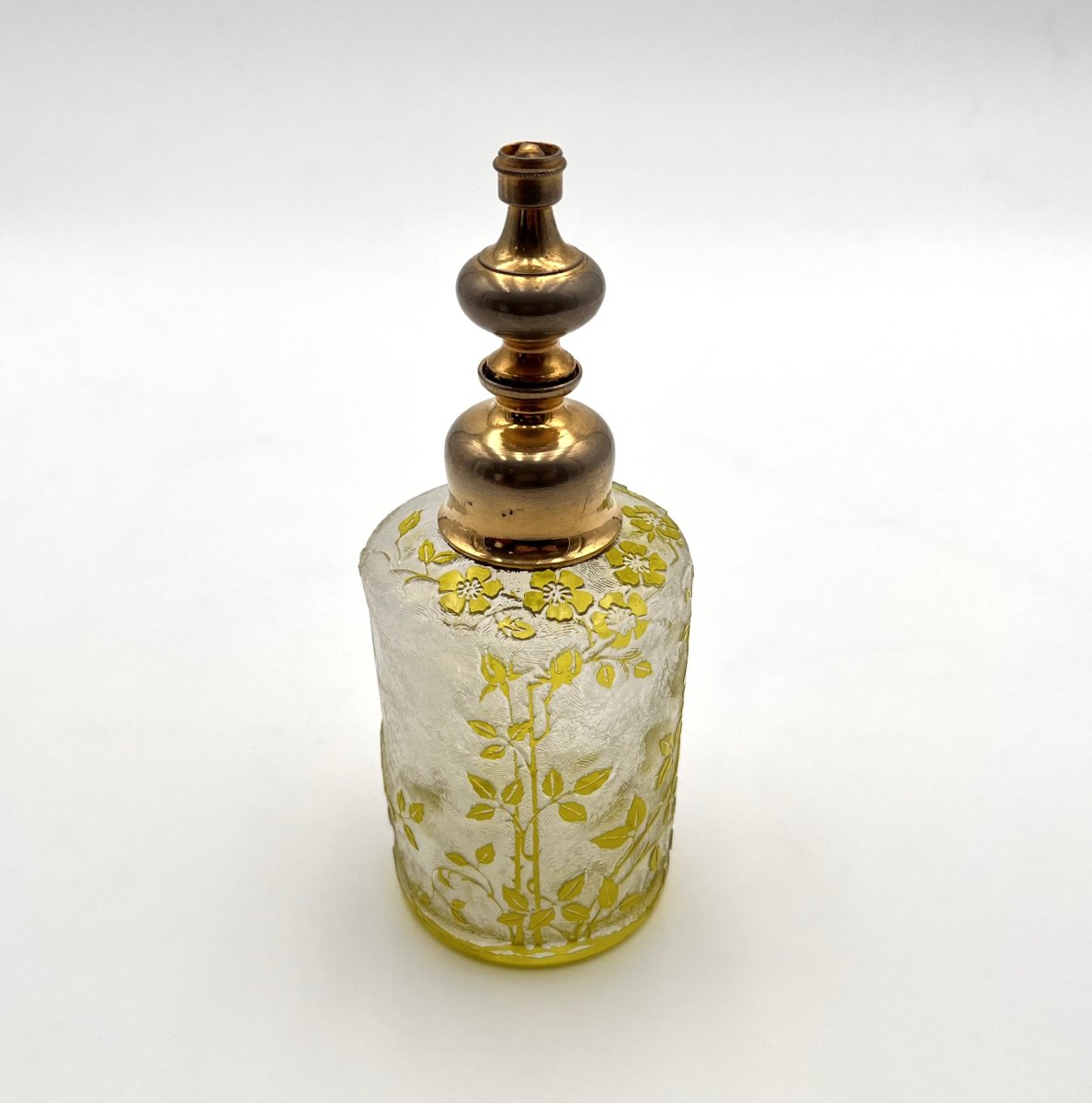 Baccarat - Antique Acid-etched Crystal Stilligoutte Perfume Bottle, Eglantier Model-photo-2