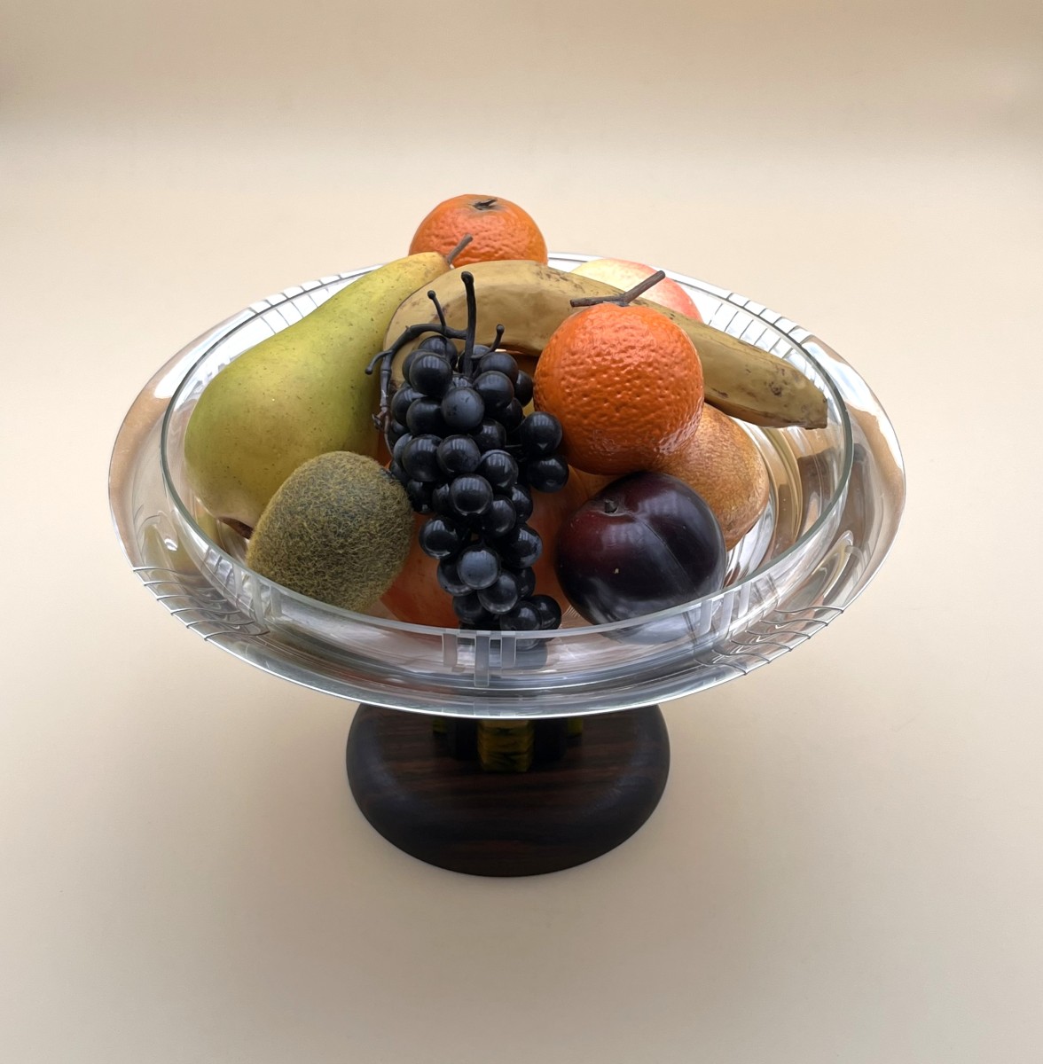 Armand Frenais - Large Art Deco Silver-plated And Rosewood Bowl / Centerpiece-photo-1
