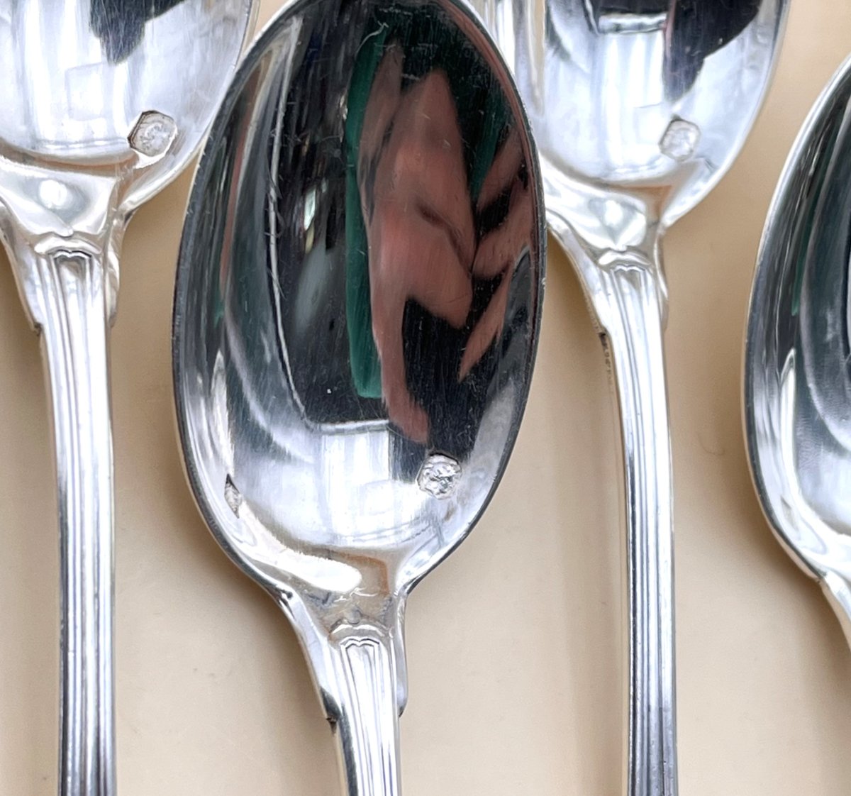Henin & Cie - 12 Solid Silver Minerve 10.5 Cm Moka / Espresso / Verrine Spoons-photo-4