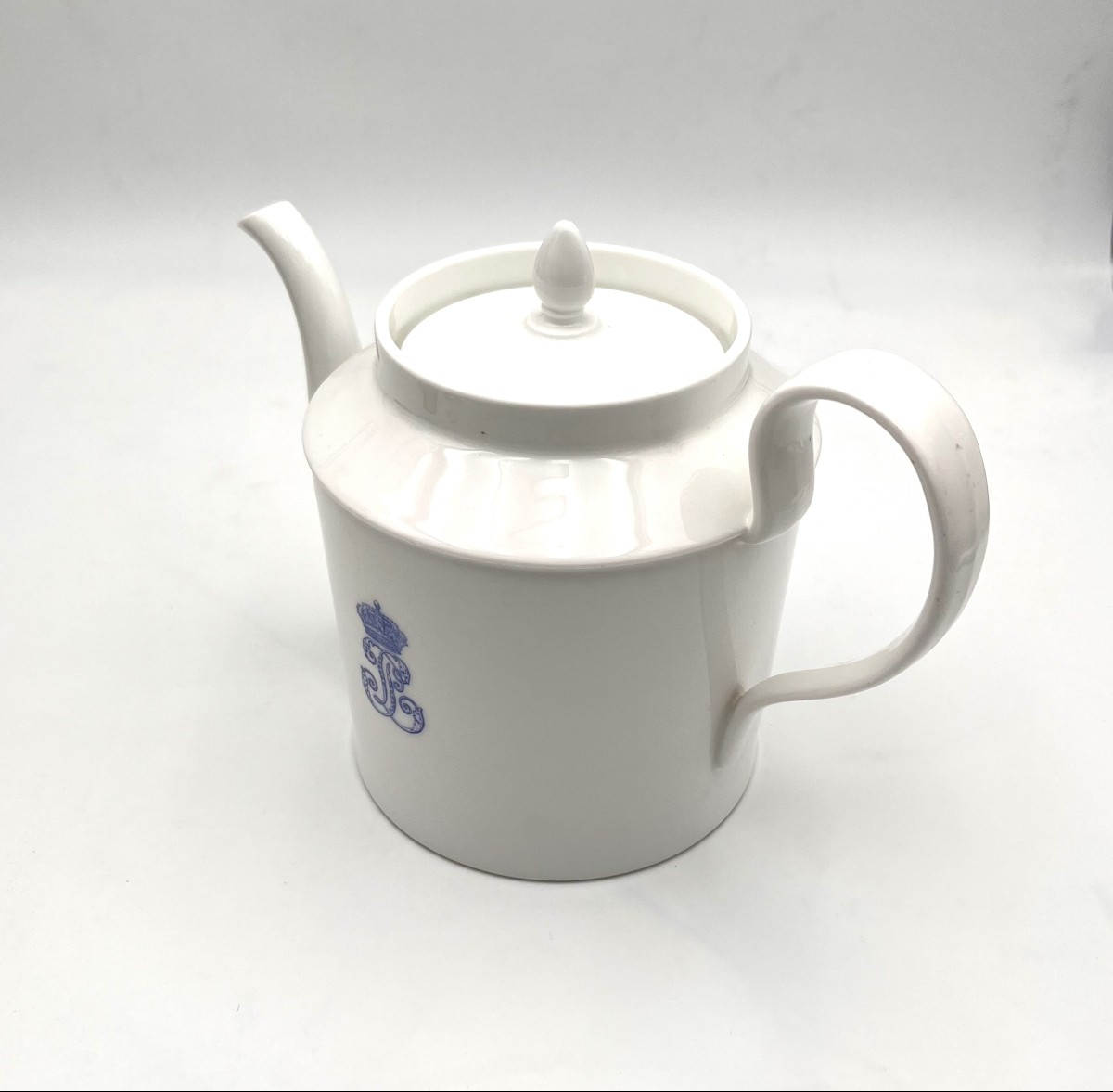 Manufacture Royal De Sevres - Teapot Louis Philippe Porcelain Signed Chateau De Compiegne 1845-photo-2