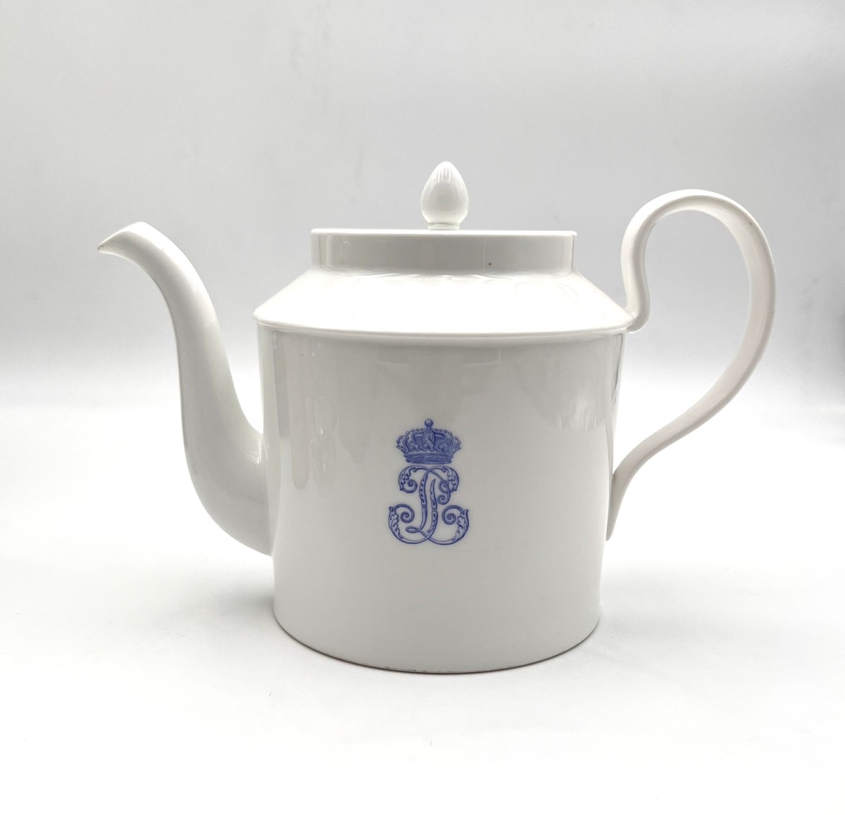 Manufacture Royal De Sevres - Teapot Louis Philippe Porcelain Signed Chateau De Compiegne 1845