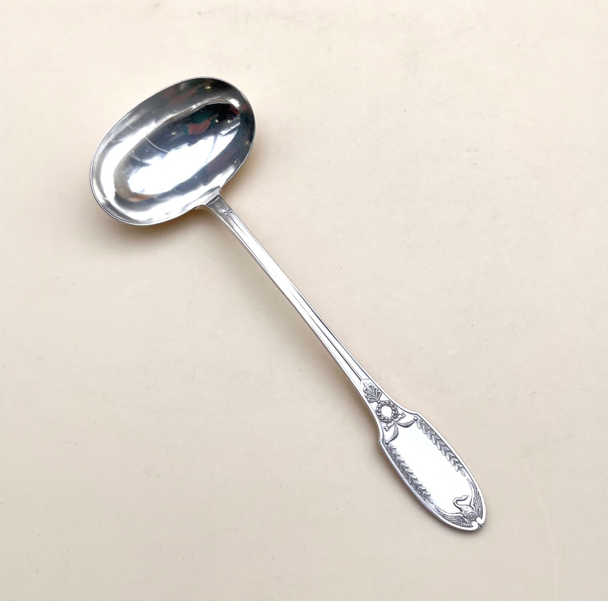 PUIFORCAT - cuillère / louche à sauce en argent massif MINERVE modèle EMPIRE