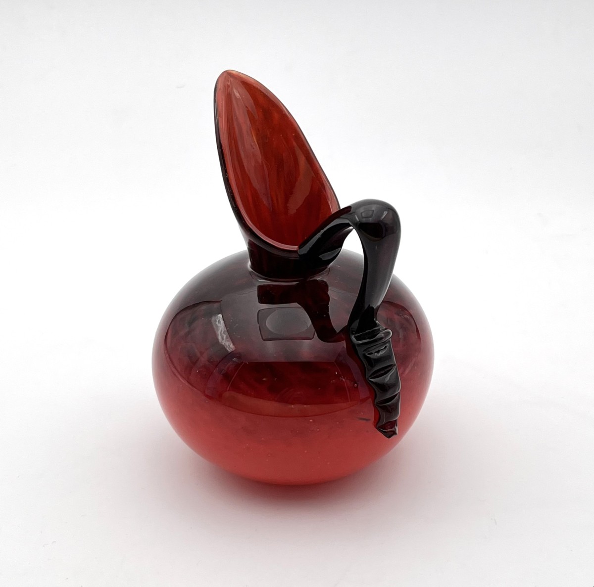 CHARLES SCHNEIDER / LE VERRE FRANÇAIS - pichet en verre marmoréen signé - époque ART DECO-photo-2