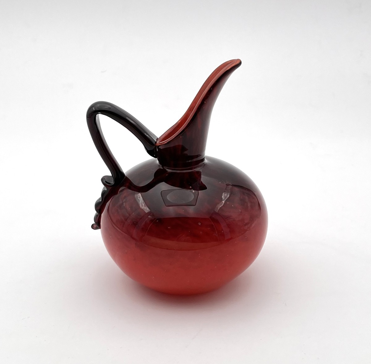 CHARLES SCHNEIDER / LE VERRE FRANÇAIS - pichet en verre marmoréen signé - époque ART DECO-photo-3