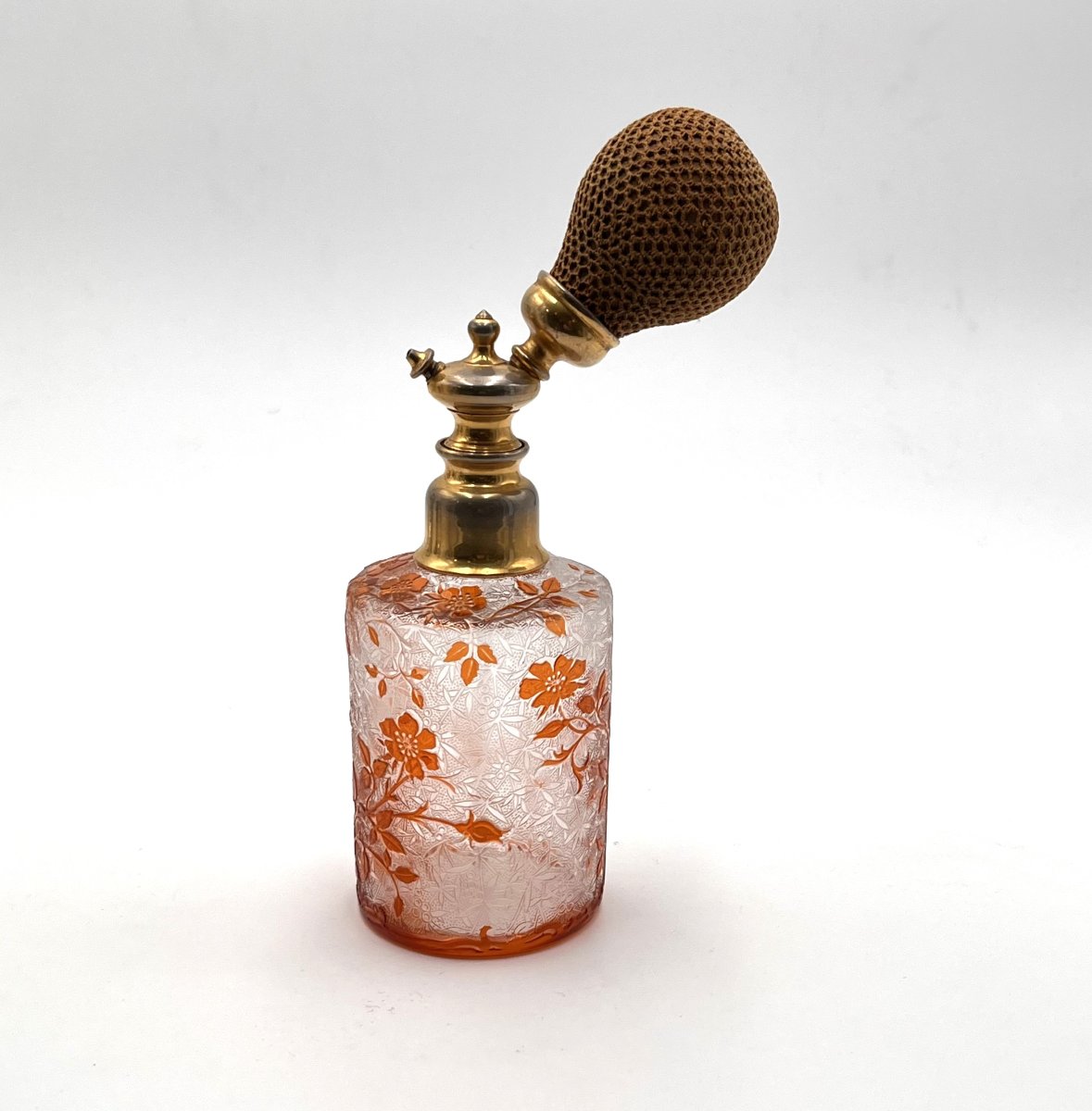 Baccarat - Antique Acid-etched Crystal Perfume Spray Bottle, Eglantier Model-photo-3