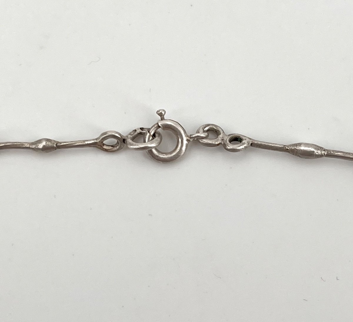 JULES DEON - collier en argent massif d'époque ART DECO - bijoux ancien-photo-3