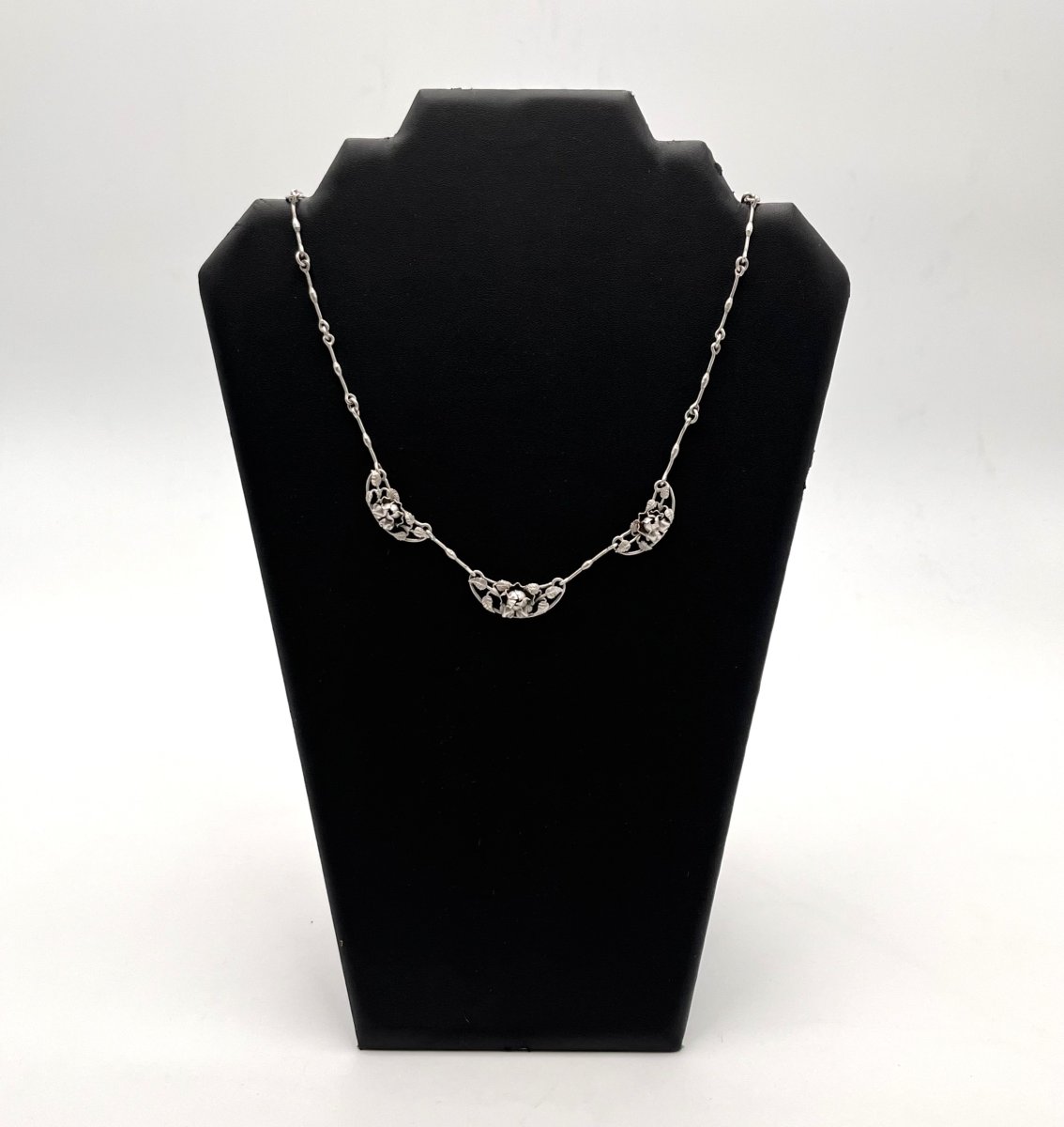 JULES DEON - collier en argent massif d'époque ART DECO - bijoux ancien-photo-8