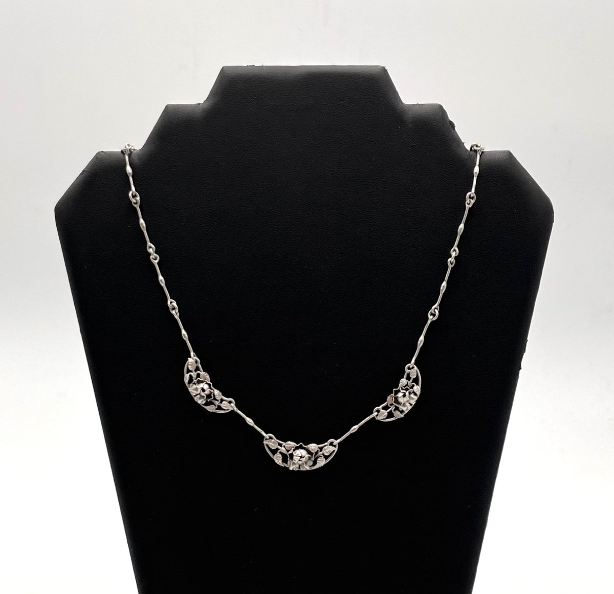 JULES DEON - collier en argent massif d'époque ART DECO - bijoux ancien