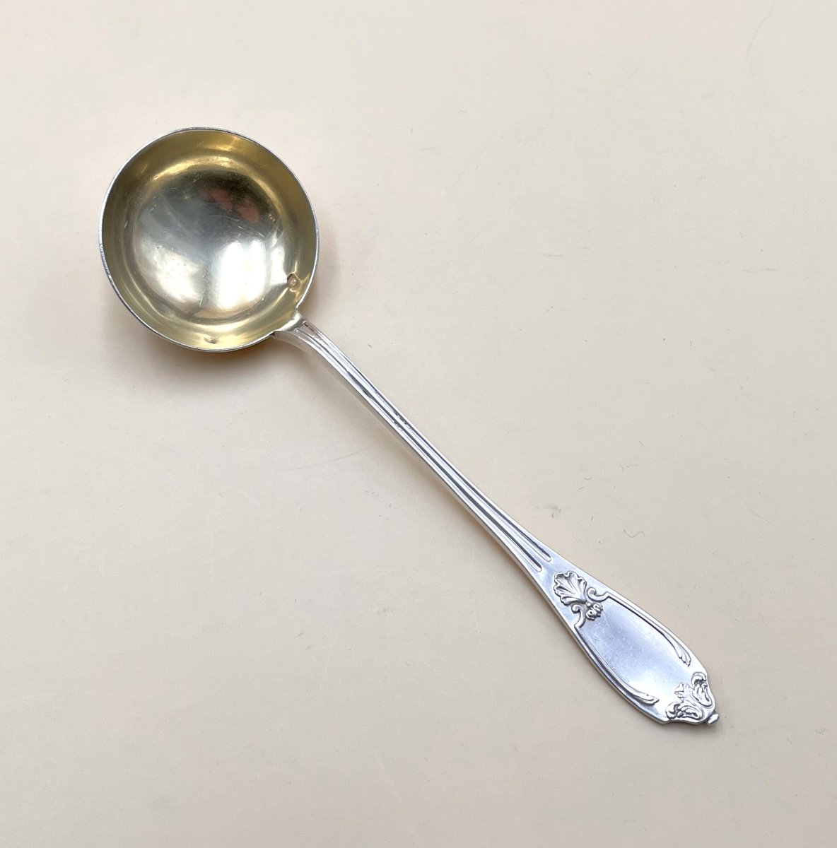 Léontine Compère - Minerve Solid Silver Sugar / Jam Ladle-photo-4