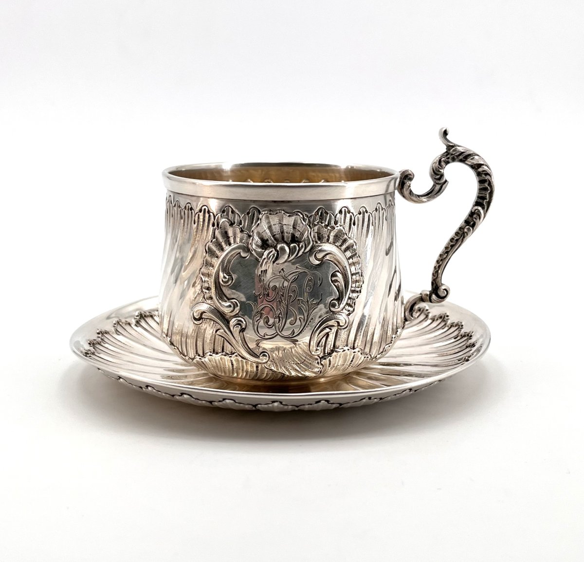 Alexandre Tortez - Lunch / Chocolate Cup In Sterling Silver, Hallmark Minerve-photo-3