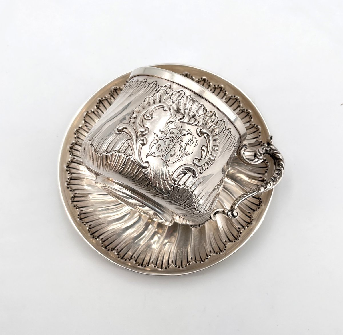 Alexandre Tortez - Lunch / Chocolate Cup In Sterling Silver, Hallmark Minerve-photo-4