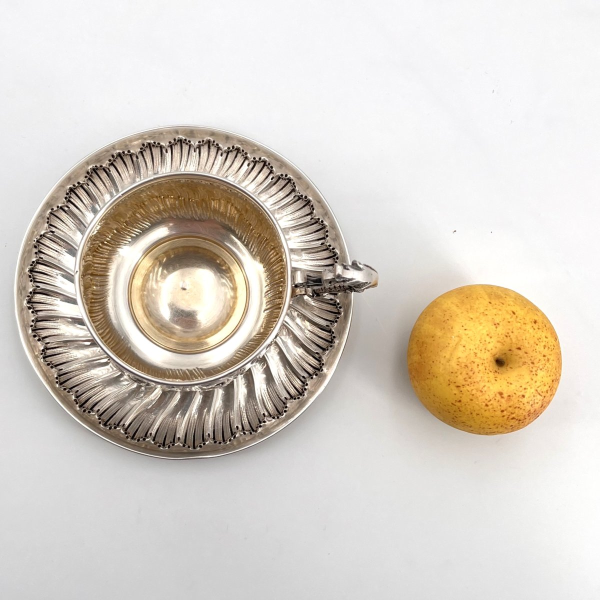 Alexandre Tortez - Lunch / Chocolate Cup In Sterling Silver, Hallmark Minerve-photo-2