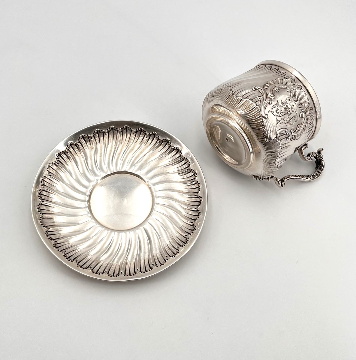 Alexandre Tortez - Lunch / Chocolate Cup In Sterling Silver, Hallmark Minerve-photo-4