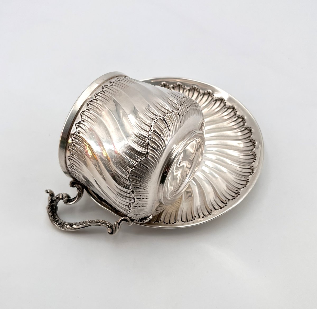 Alexandre Tortez - Lunch / Chocolate Cup In Sterling Silver, Hallmark Minerve-photo-5