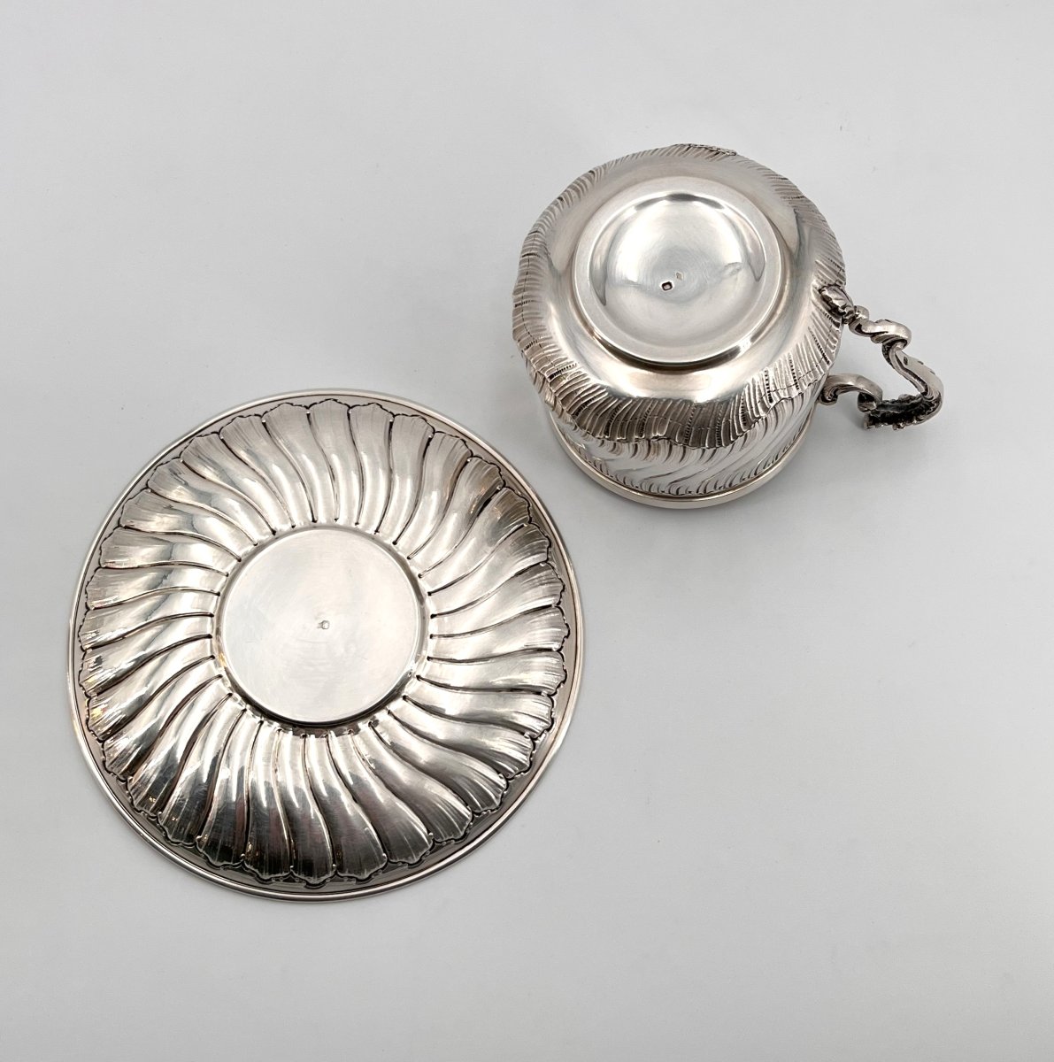Alexandre Tortez - Lunch / Chocolate Cup In Sterling Silver, Hallmark Minerve-photo-6