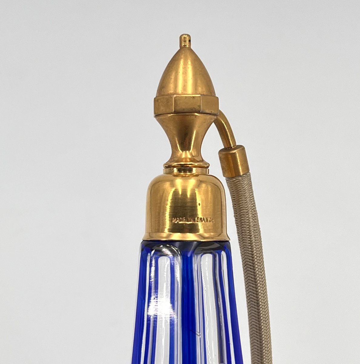 Baccarat - Blue Double-layered Crystal Perfume Atomizer, Lagny Model-photo-4