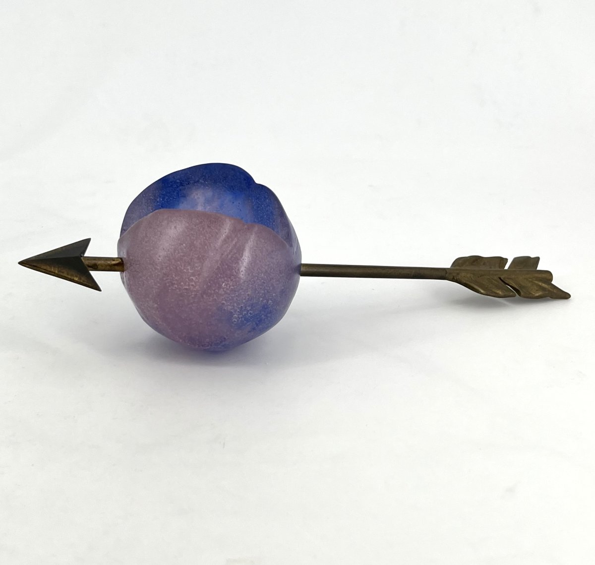 sculpture PRUNE en pâte de verre signée DAUM FRANCE et HILTON MAC CONNICO-photo-3